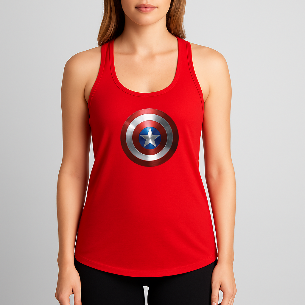 Women's Captain America Racerback Tank Top