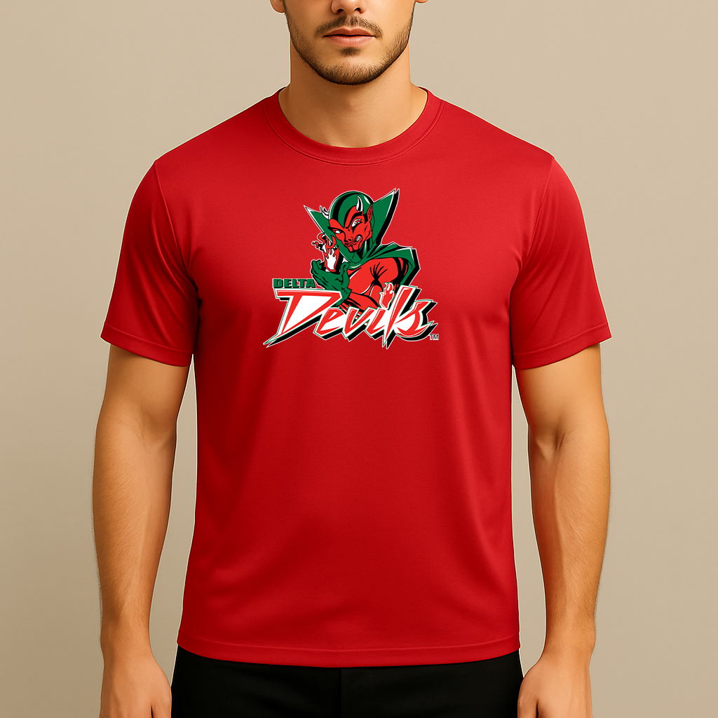 Men's MVSU Delta Devils Logo Polyester T-Shirt