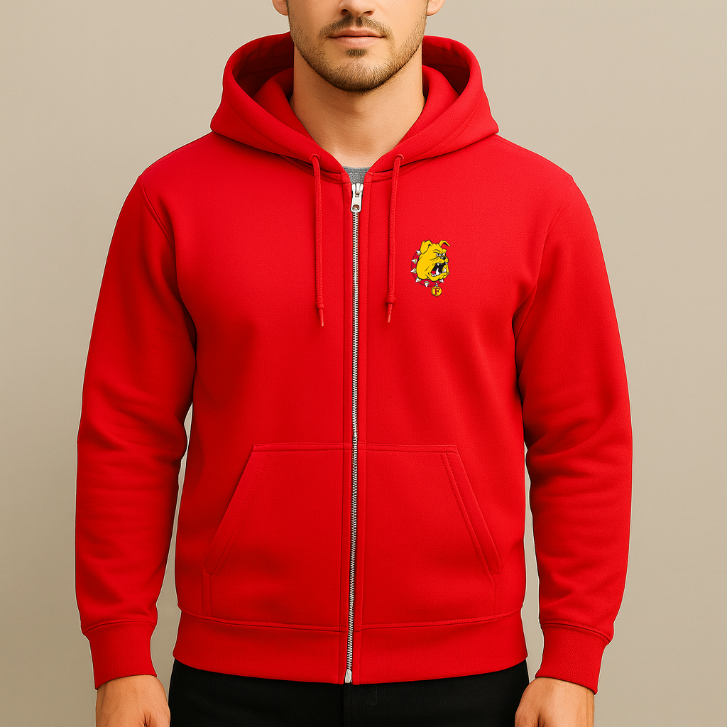 Men's Ferris State Bulldogs Logo Zipper Hoodie