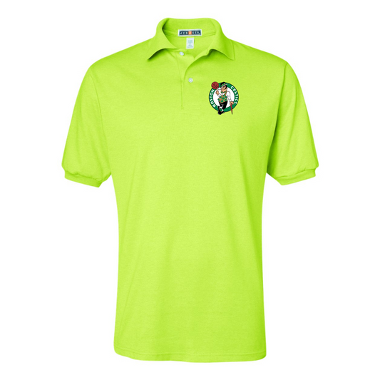 Men's Boston Celtics Logo JERZEES  SpotShield polo