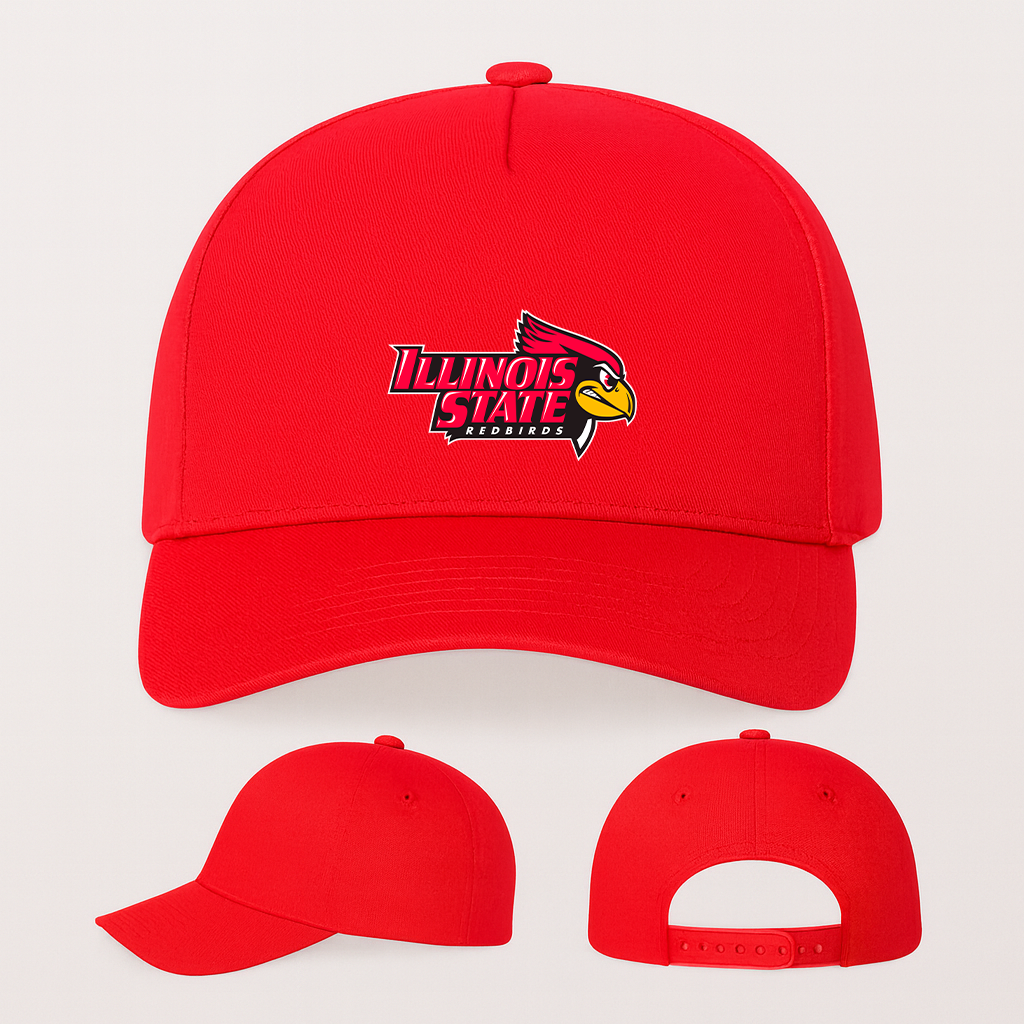 Illinois State Redbirds Logo Five Panel Twill Snapback Cap