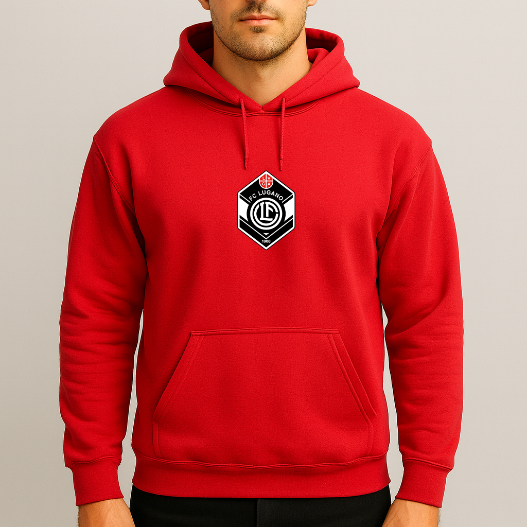 Men's FC Lugano Soccer Logo Pullover Hoodie