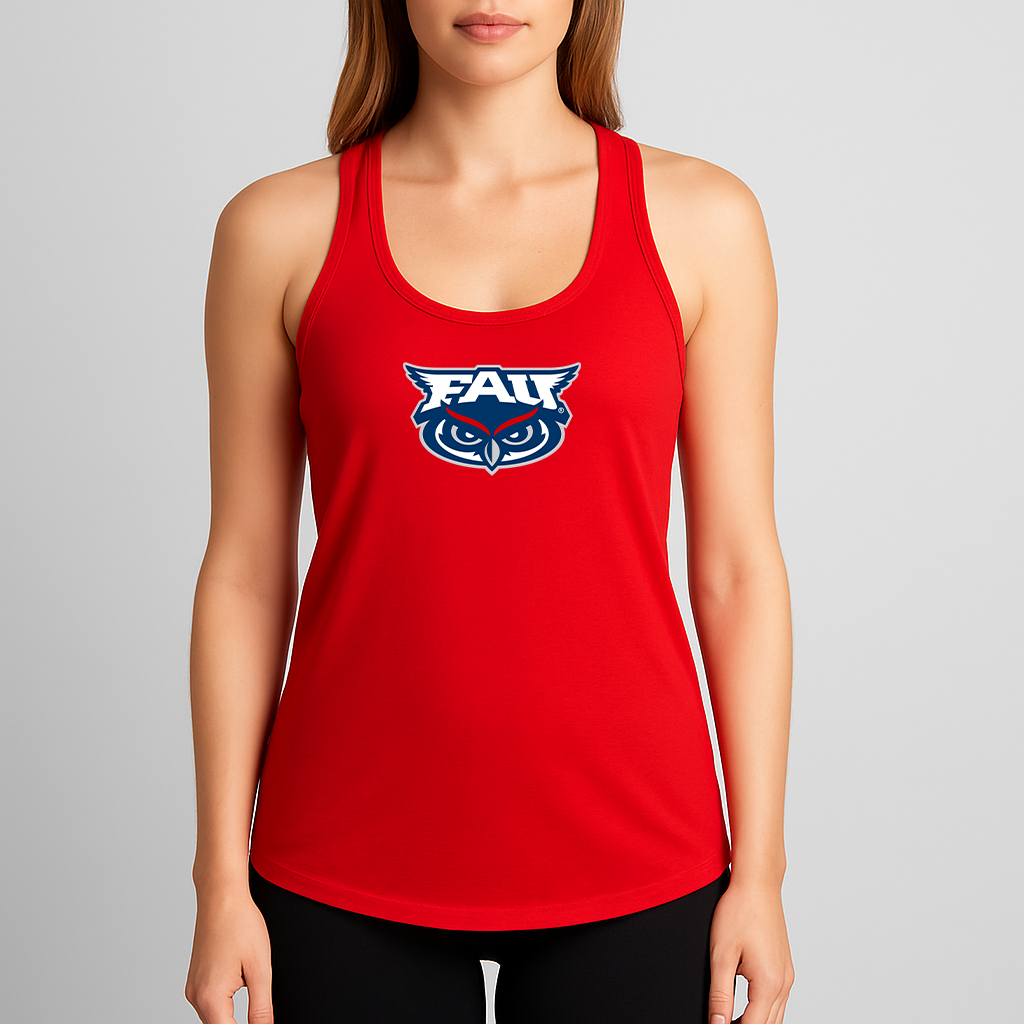 Women's Florida Atlantic Owls Logo Next Level Ideal Racerback Tank