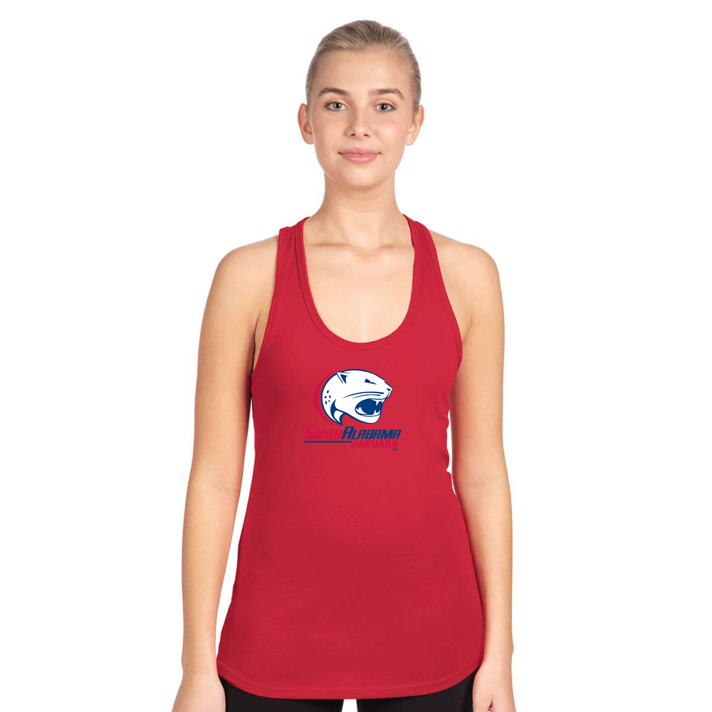 Women's South Alabama Jaguars Logo Next Level Ideal Racerback Tank