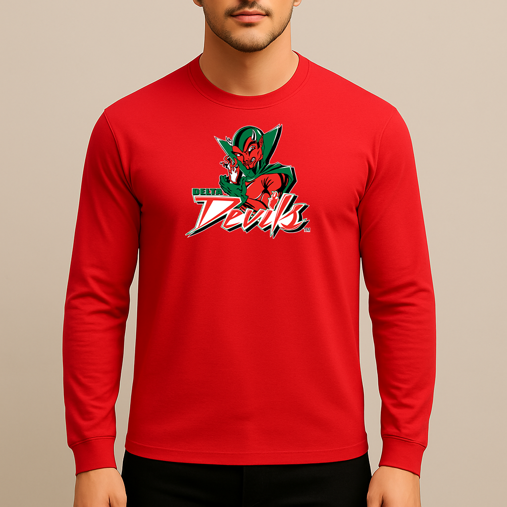 Men's MVSU Delta Devils Logo Long Sleeve T-Shirt