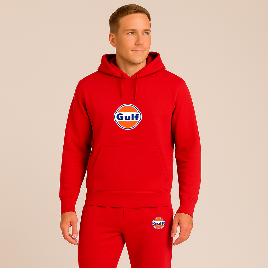 Men's Gulf Oil Logo Hoodie Joggers Set