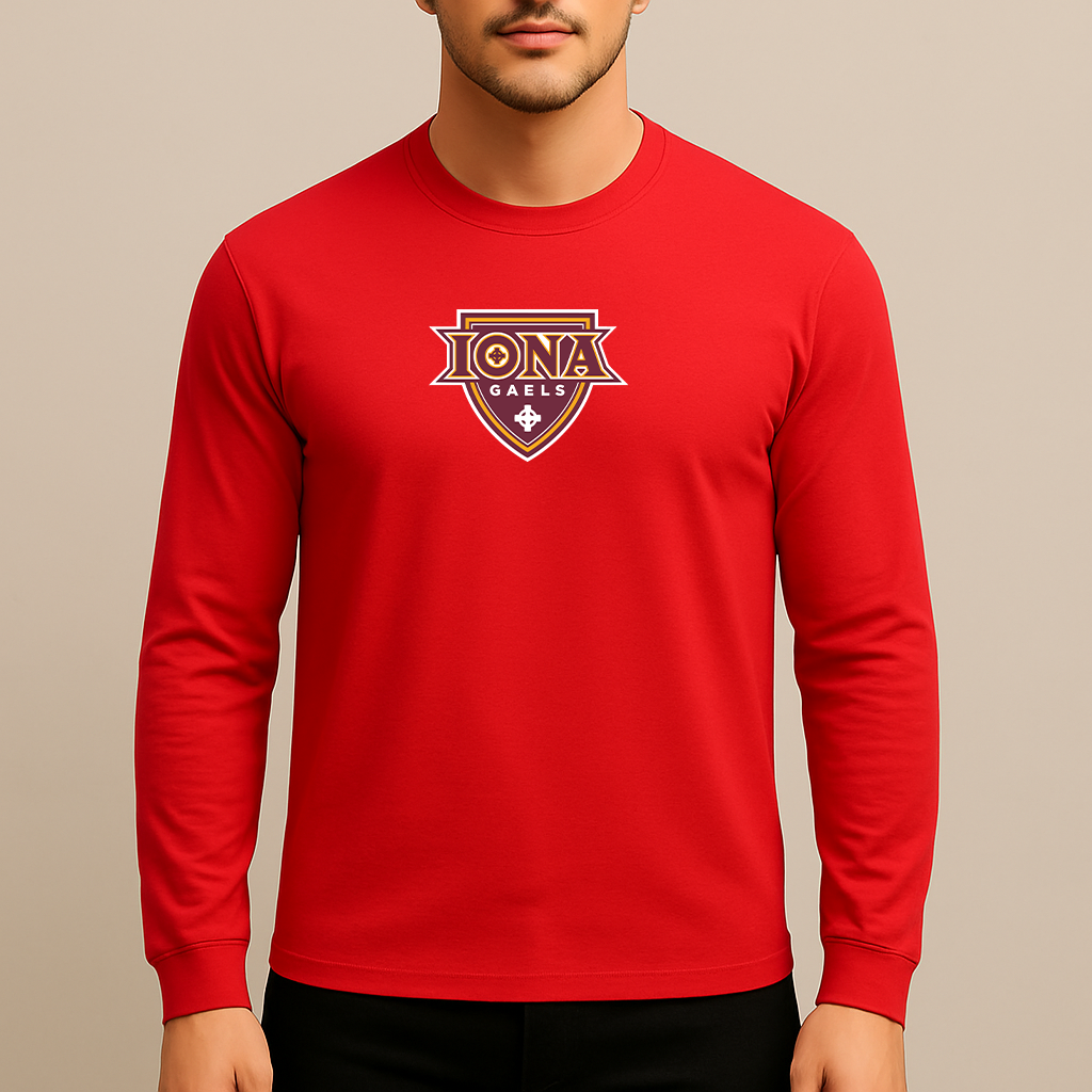 Men's Iona Gaels Logo Long Sleeve T-Shirt