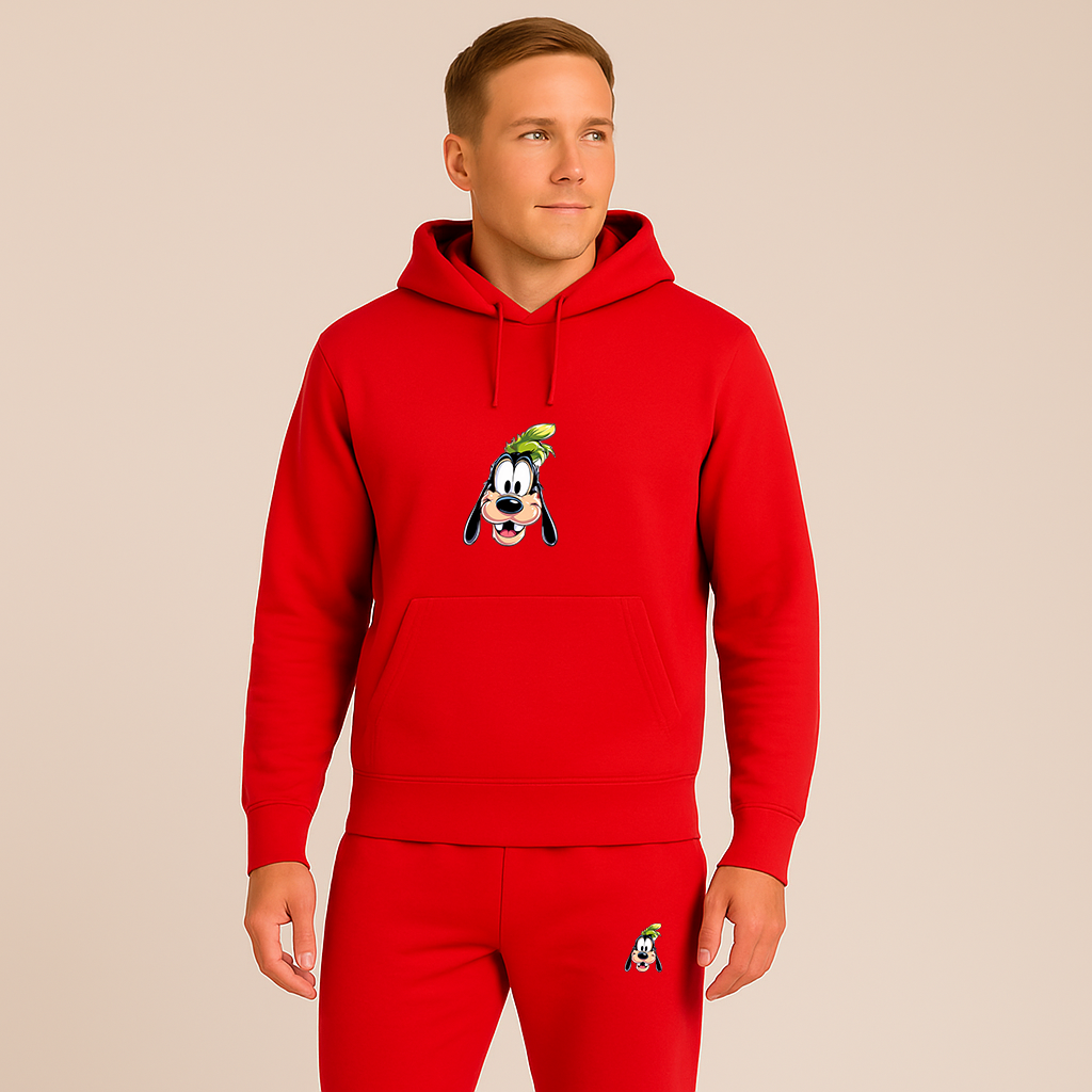 Men's Goofy Disney Smiley Face Hoodie Joggers Set