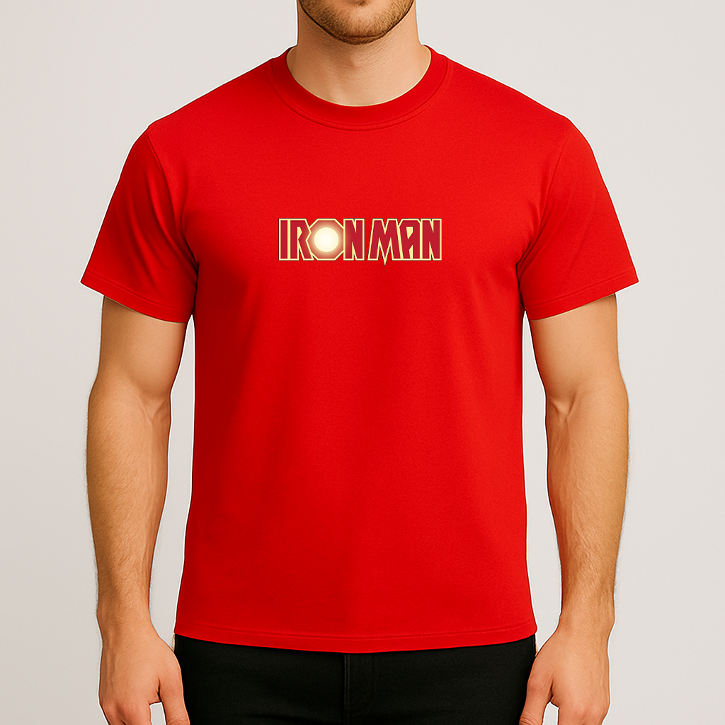 Men's Iron Man Marvel Superhero Cotton T-Shirt