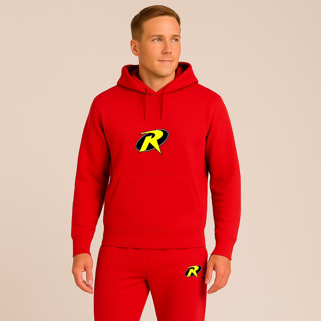 Men's Robin DC Comics Superhero Hoodie Joggers Set