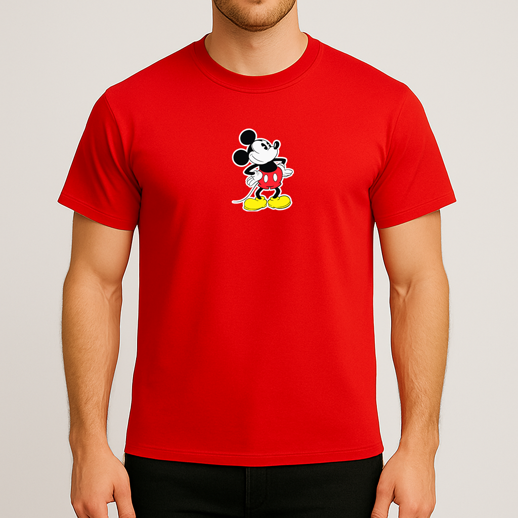 Men's Mickey Mouse Cartoon Cotton T-Shirt
