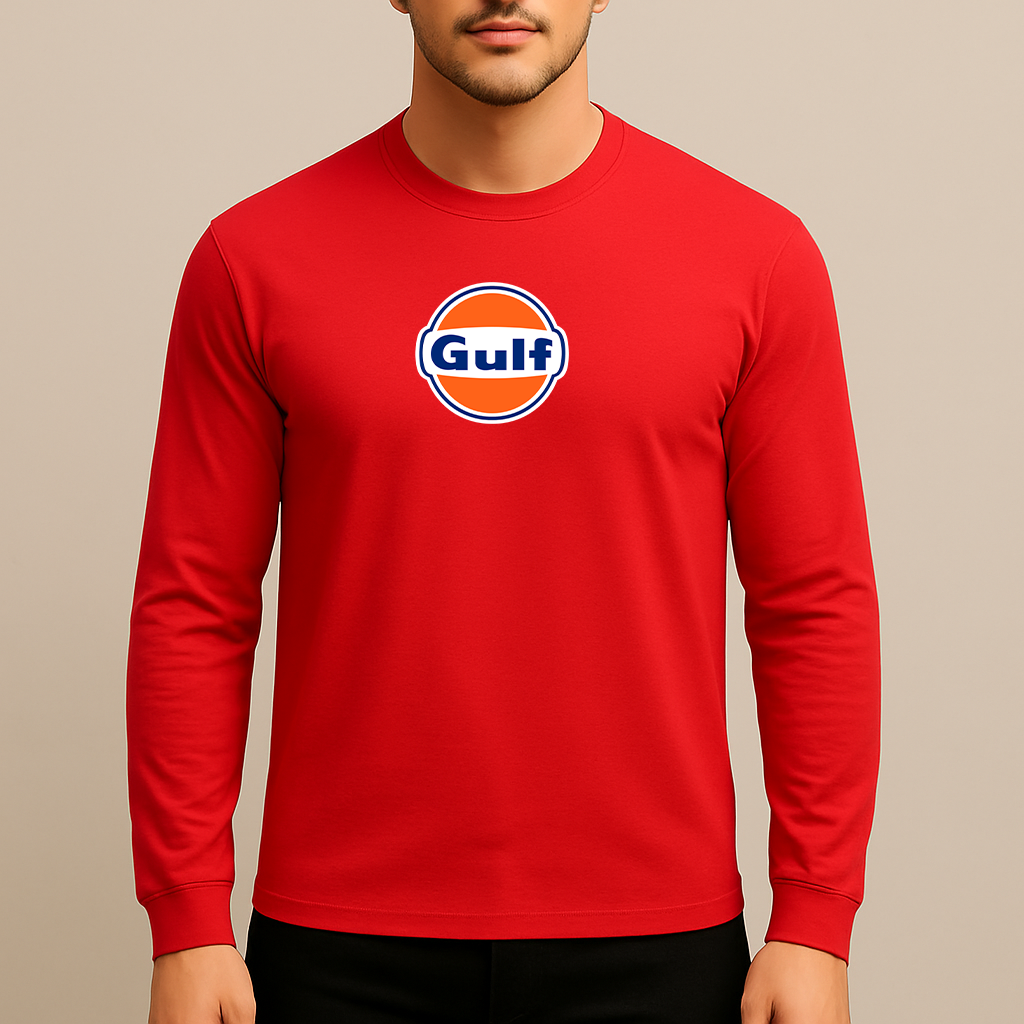 Men's Gulf Oil Logo Long Sleeve T-Shirt