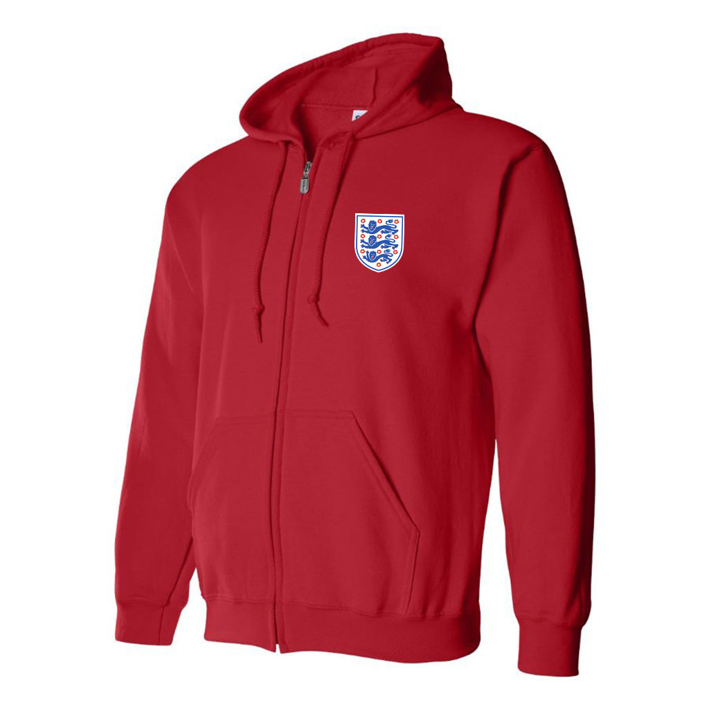 Men's England National Football Team Zipper Hoodie