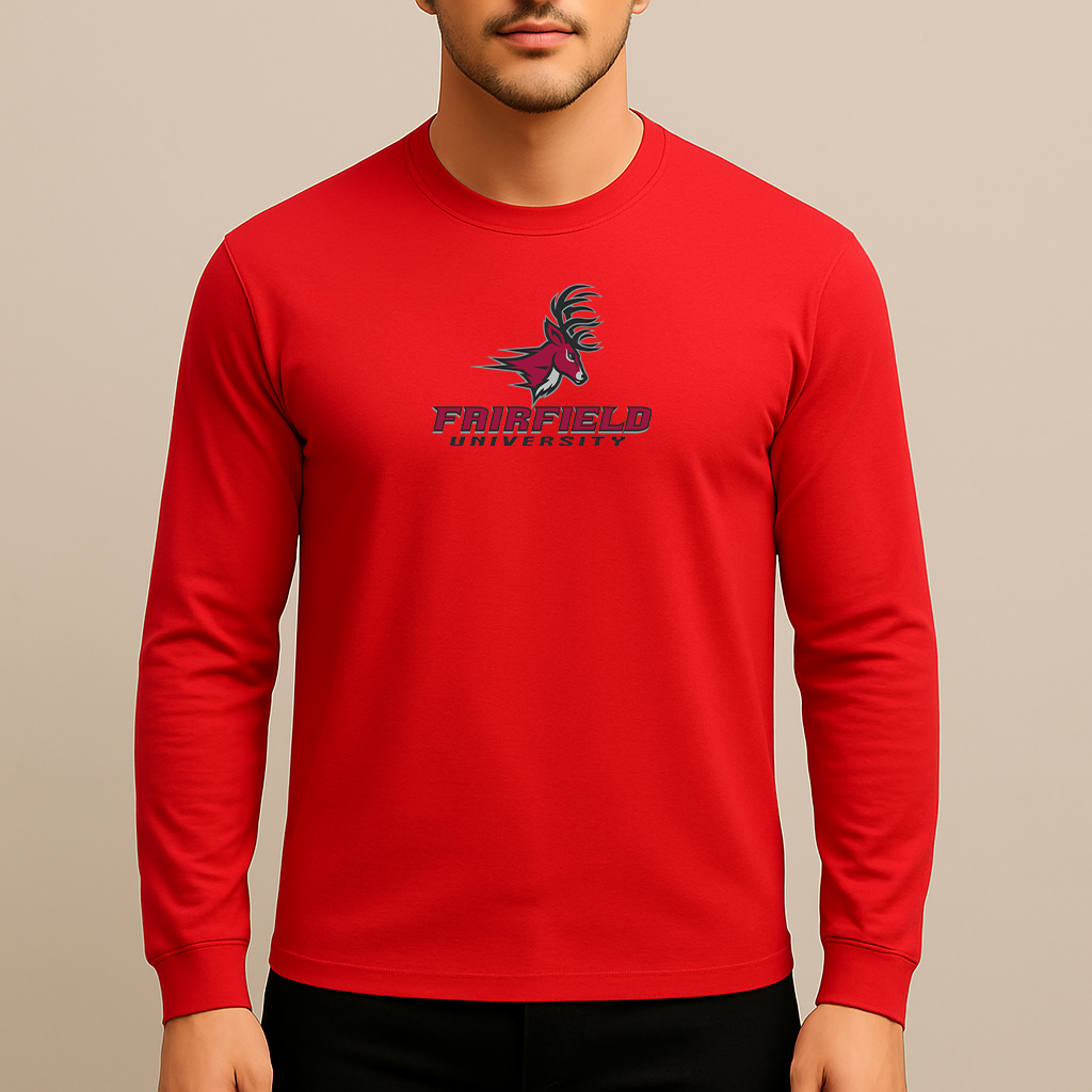 Men's Fairfield Stags Logo Long Sleeve T-Shirt