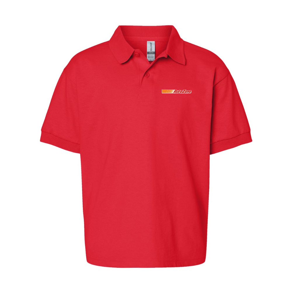 Youth AutoZone Logo Gildan Dry Blend Jersey Polo