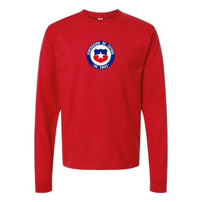 Youth Kids Chile National Soccer Team  Long Sleeve T-Shirt