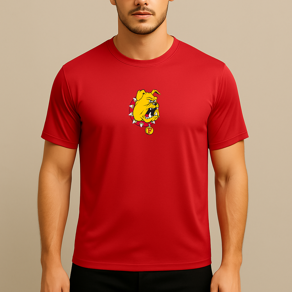 Men's Ferris State Bulldogs Logo Polyester T-Shirt