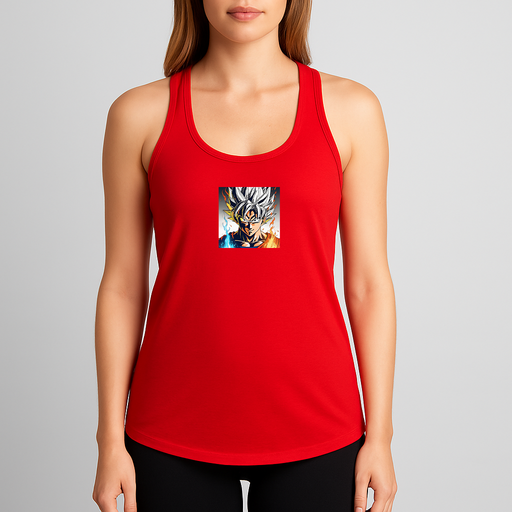 Women's Goku Fire Dragon Ball Z Cartoon Racerback Tank Top