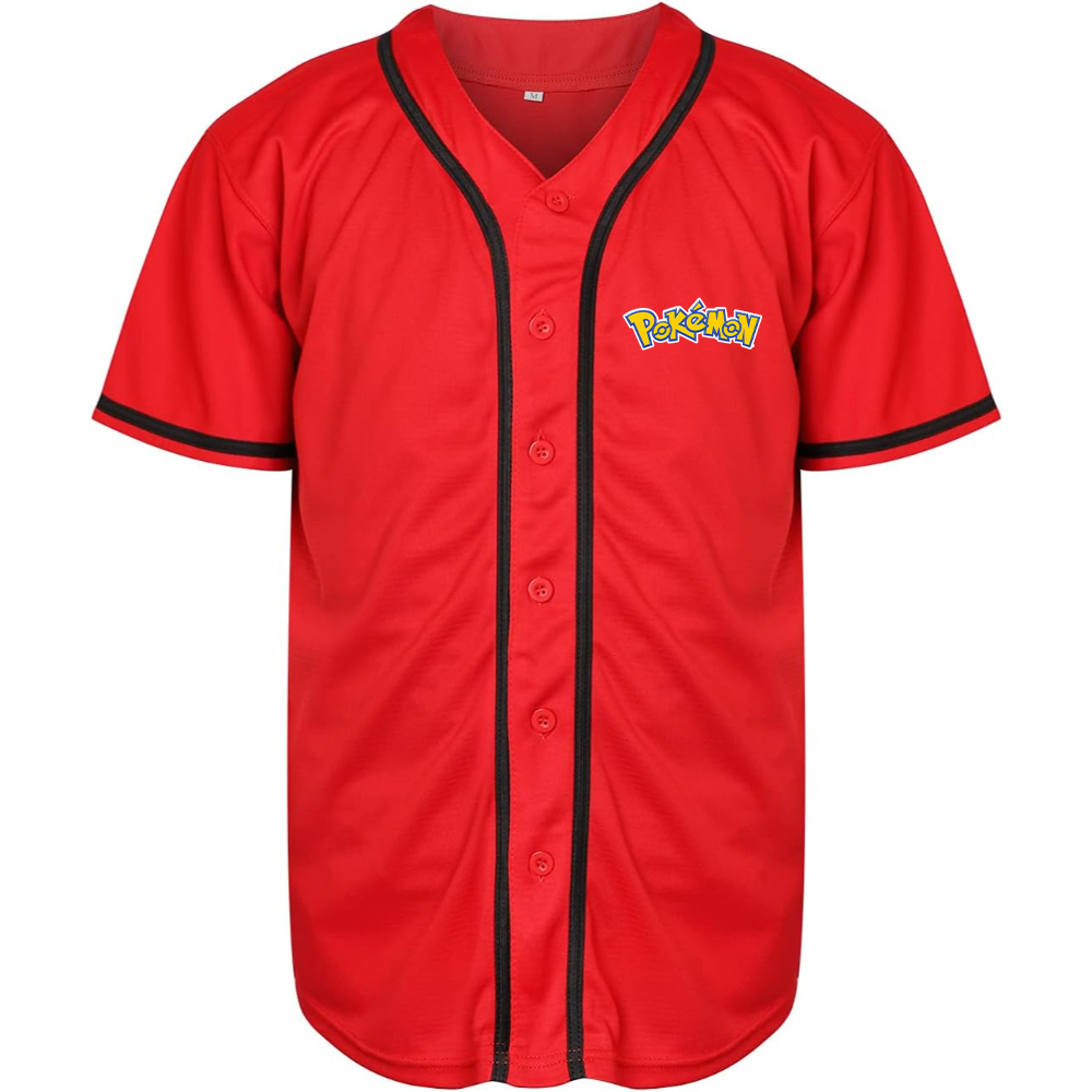 Men's Pokemon Cartoon Baseball Jersey