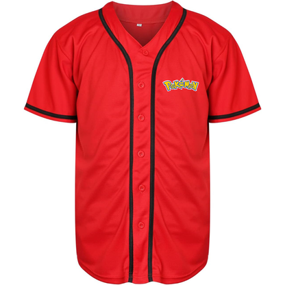 Men's Pokemon Cartoon Baseball Jersey