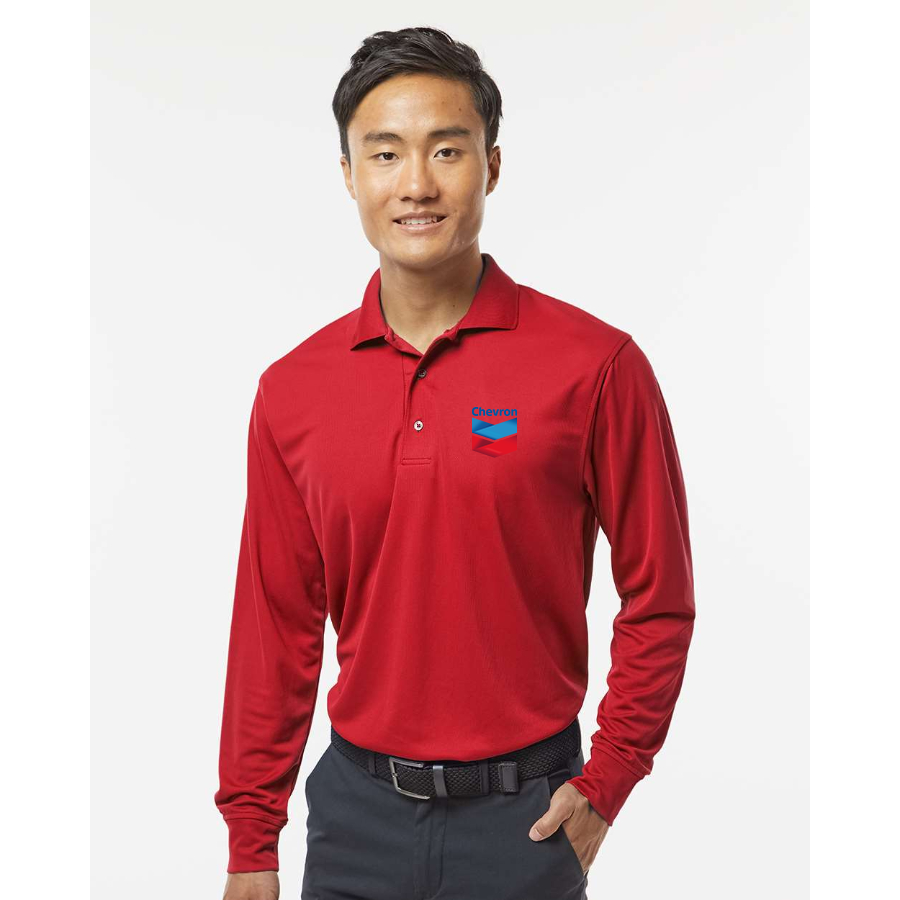 Men's Chevron Gas Station- Paragon - Prescott Long Sleeve Polo - 110