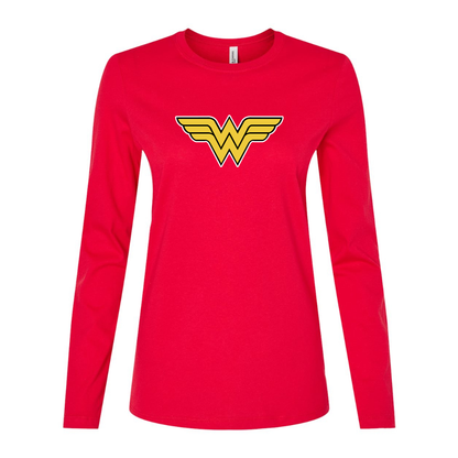 Women's Wonder Woman Superhero Long Sleeve T-Shirt