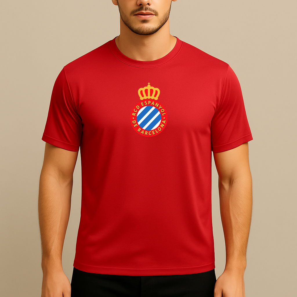 Men's Espanyol Soccer Logo Polyester T-Shirt