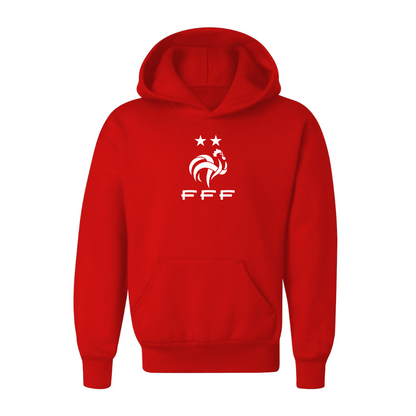 Youth Kids France Soccer Pullover Hoodie