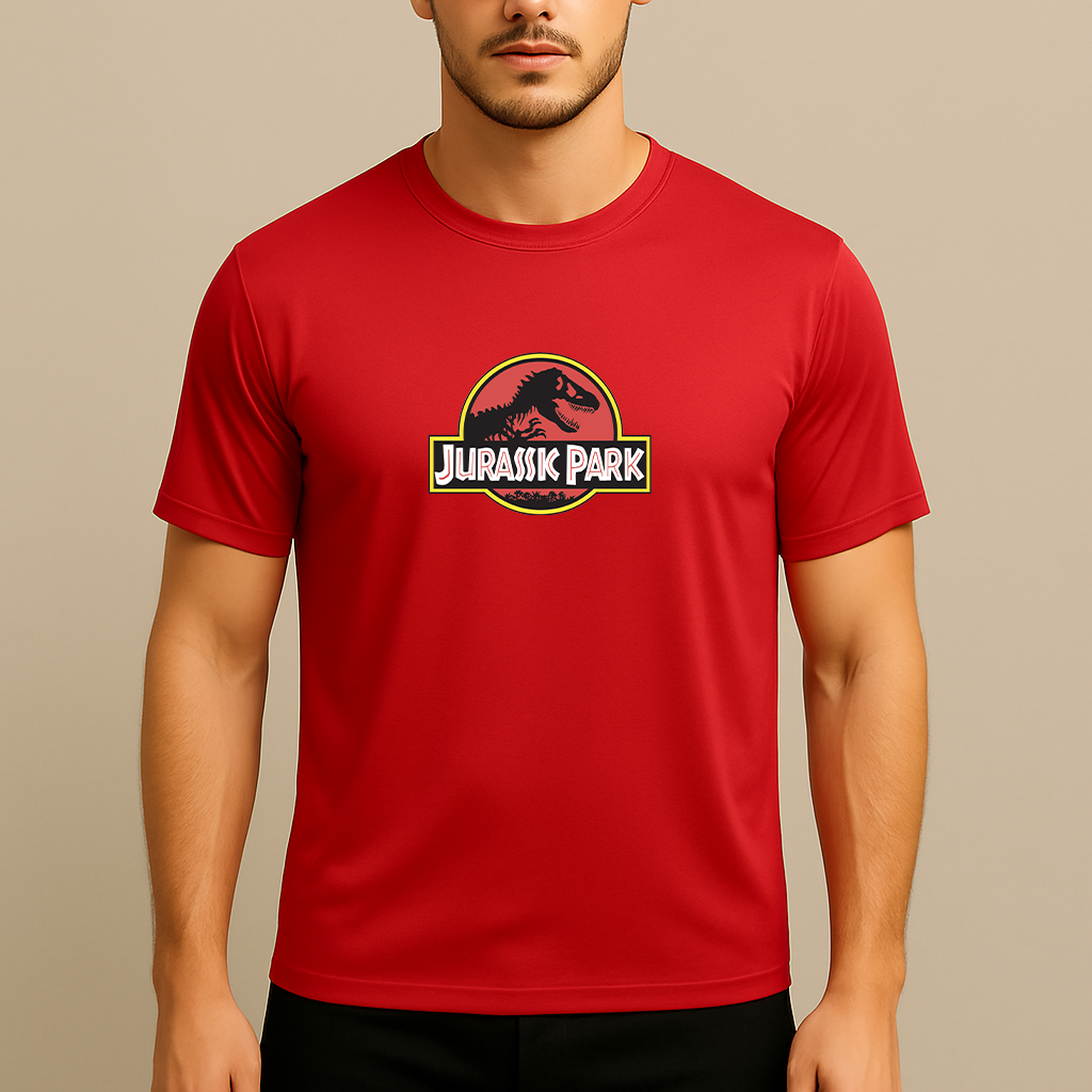 Men's Jurassic Park Movie Polyester T-Shirt