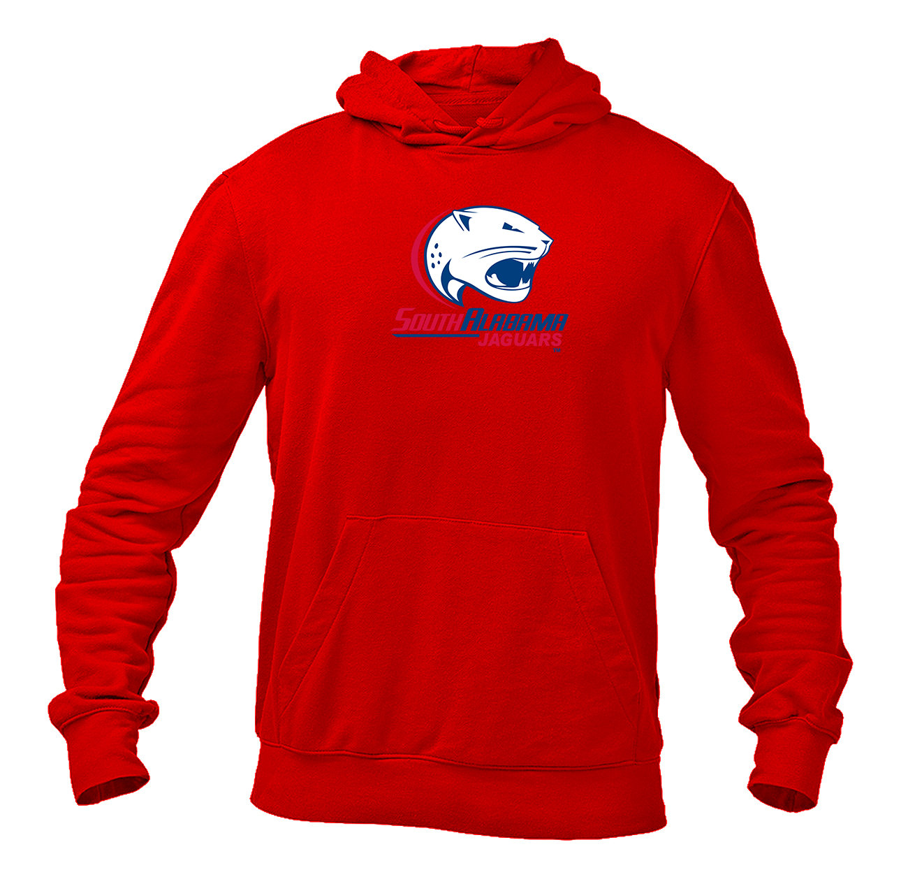 Men's South Alabama Jaguars Logo Gildan  Heavy Blend Hooded Sweatshirt