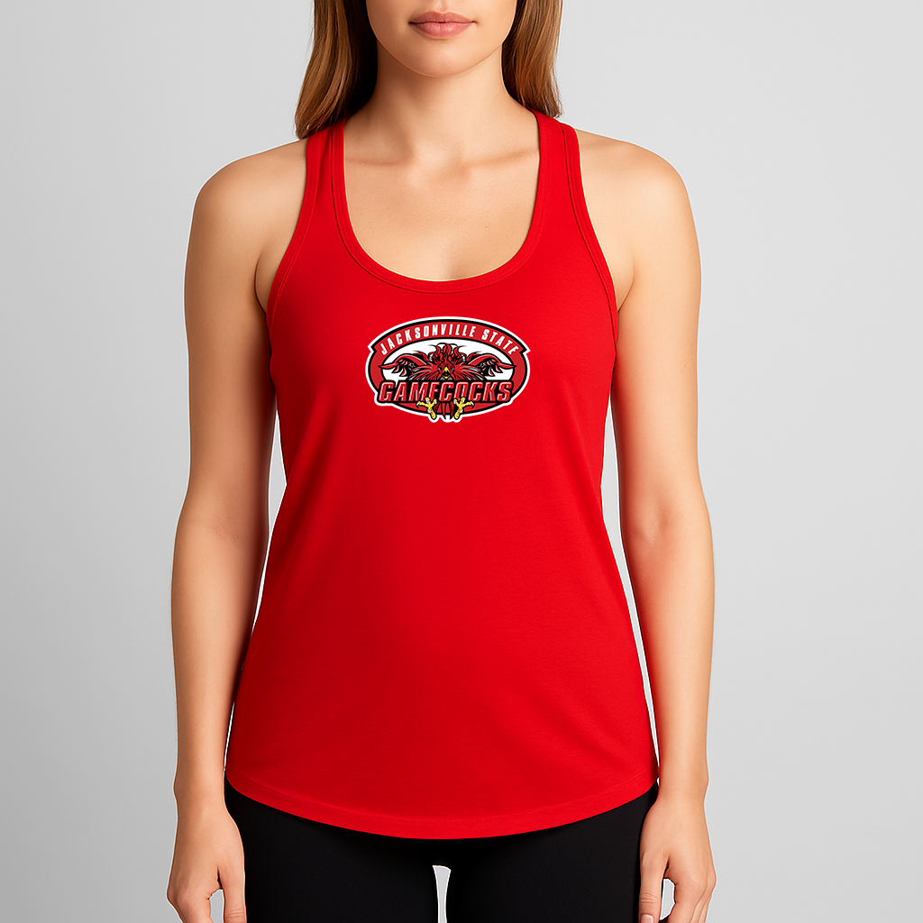 Women's Jacksonville State Gamecocks Logo Next Level Ideal Racerback Tank