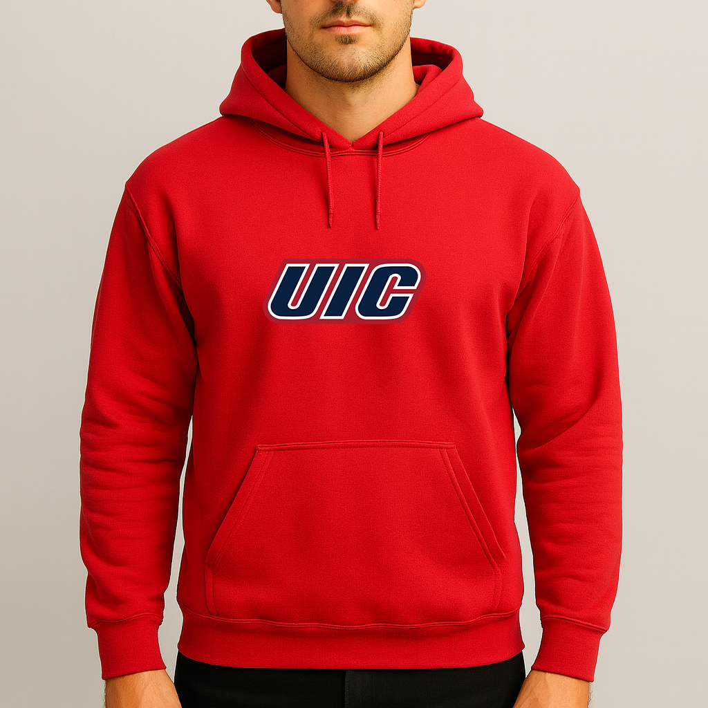 Men's Illinois Chicago Flames Logo Pullover Hoodie