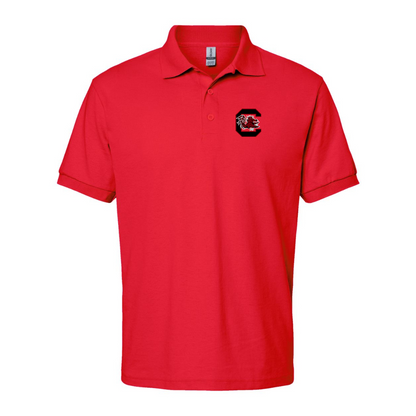 Men's South Carolina Gamecocks Logo Gildan Dry Blend Jersey Polo