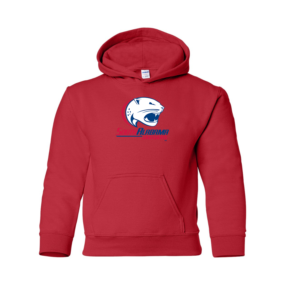 Youth South Alabama Jaguars Logo Gildan Heavy Blend  Hooded Sweatshirt