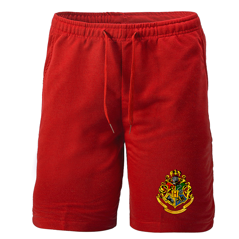 Men's Hogwarts Emblem Harry Potter Movie Athletic Fleece Shorts