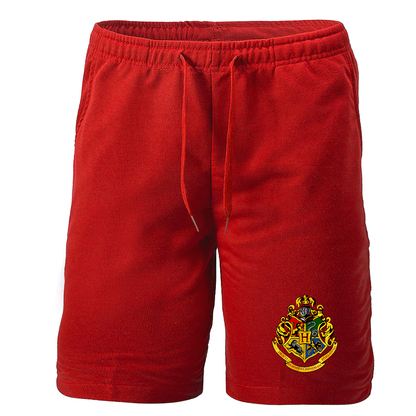 Men's Hogwarts Emblem Harry Potter Movie Athletic Fleece Shorts