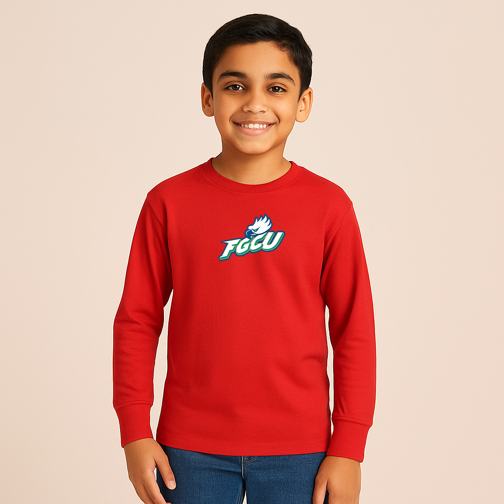 Youth Florida Gulf Coast Eagles Logo Cotton Long Sleeve T-Shirt
