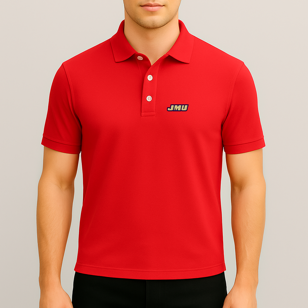 Men's James Madison Dukes Logo Dry Blend Polo