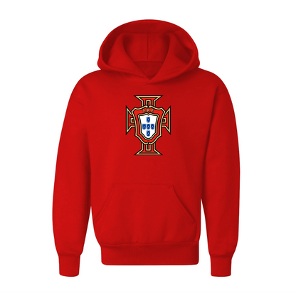 Youth Kids Portugal National Soccer Team Pullover Hoodie