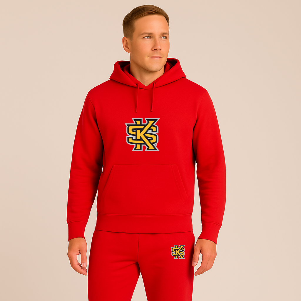 Men's Kennesaw State Owls Logo Hoodie Joggers Set