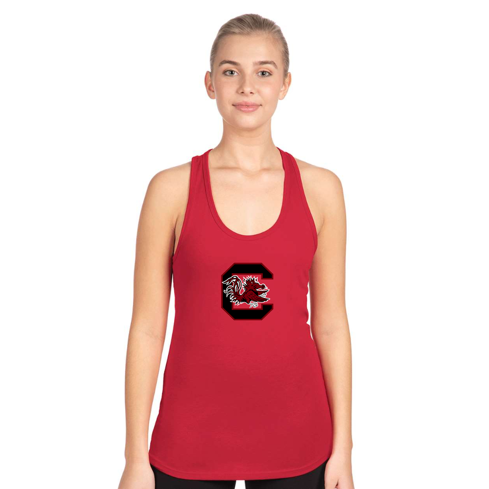 Women's South Carolina Gamecocks Logo Next Level Ideal Racerback Tank