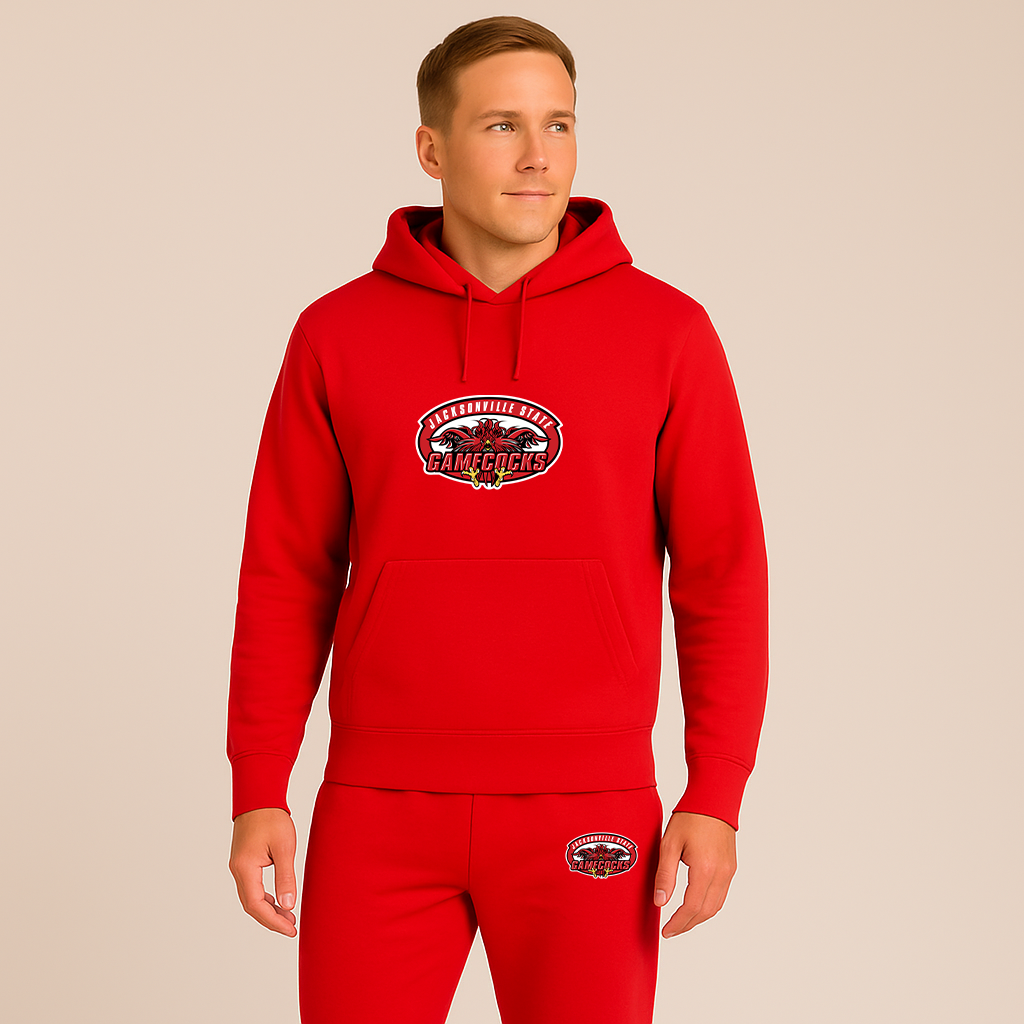 Men's Jacksonville State Gamecocks Logo Hoodie Joggers Set