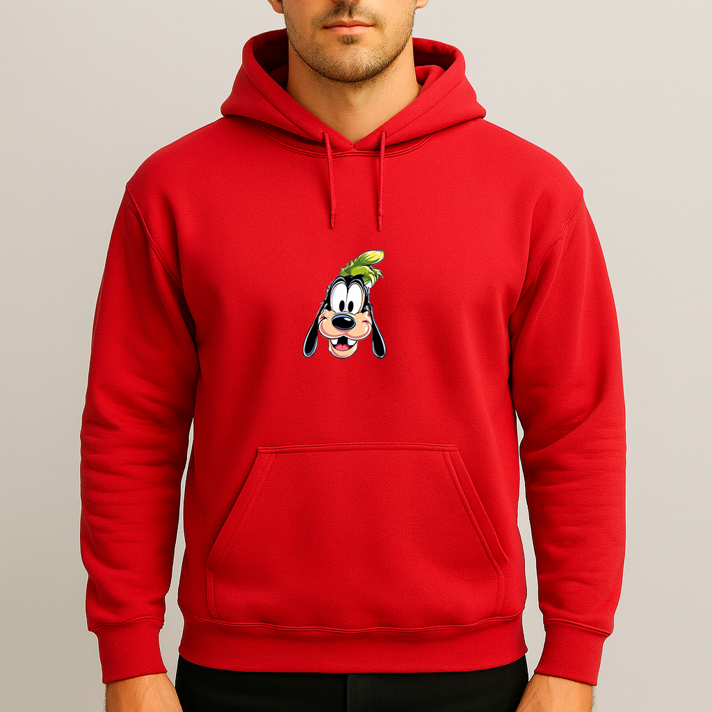 Men's Goofy Disney Smiley Face Pullover Hoodie
