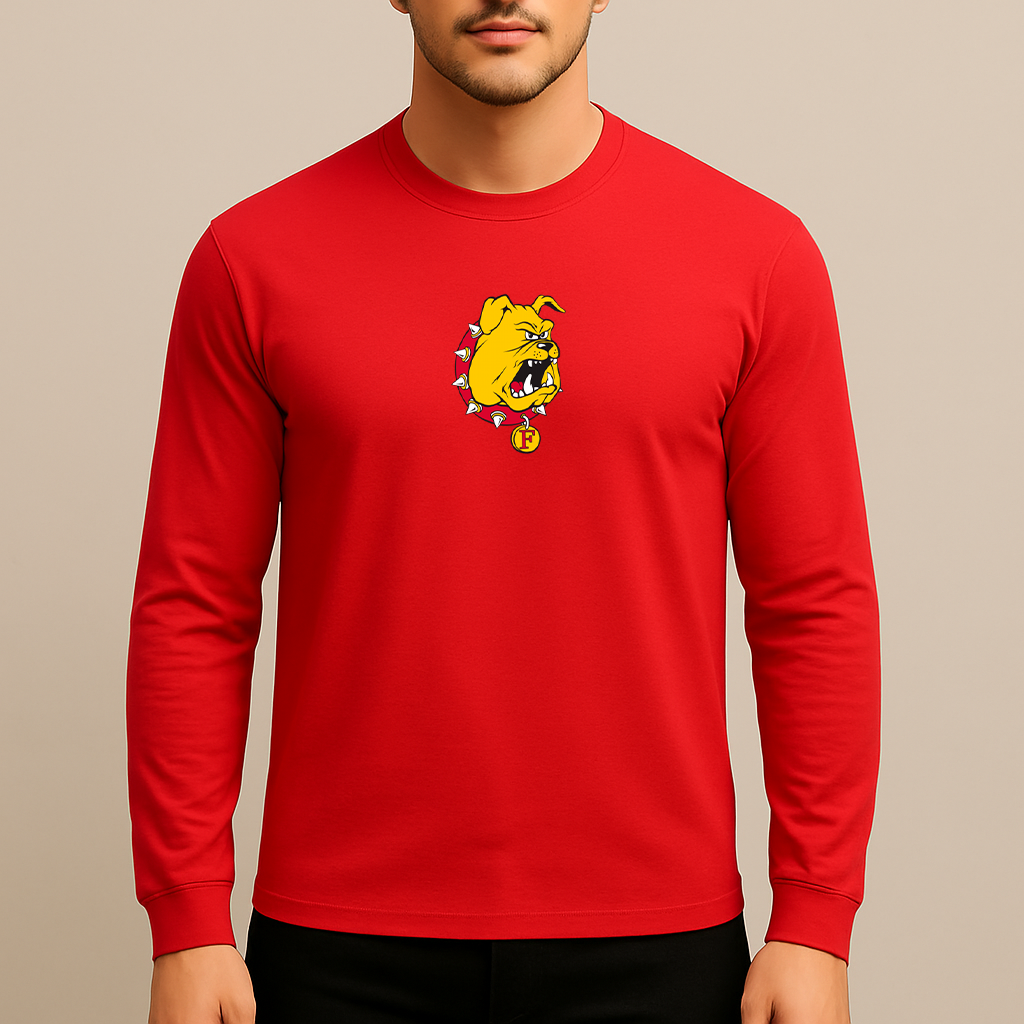 Men's Ferris State Bulldogs Logo Long Sleeve T-Shirt