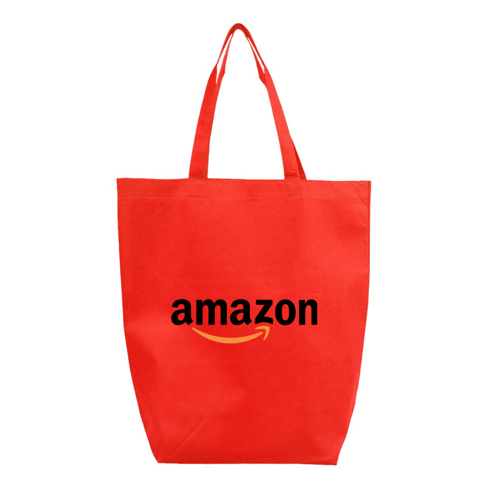 Amazon Logo Q-Tees Non-Woven Gusset Bottom Tote