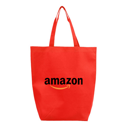 Amazon Logo Q-Tees Non-Woven Gusset Bottom Tote