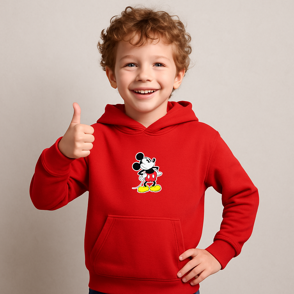 Youth Kids Mickey Mouse Cartoon Pullover Hoodie