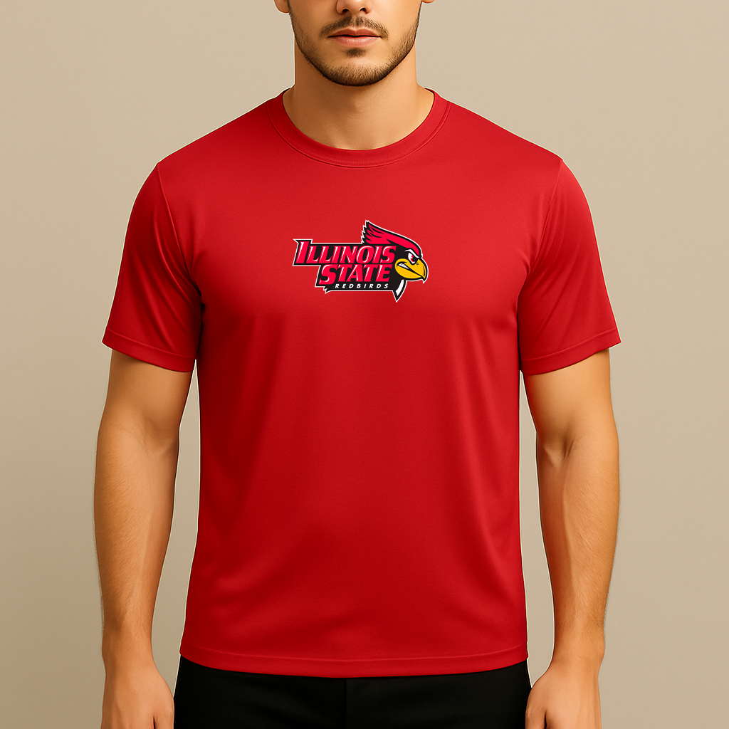 Men's Illinois State Redbirds Logo Polyester T-Shirt
