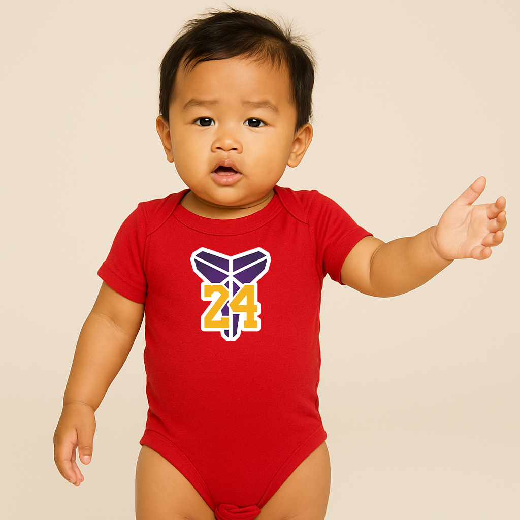 Kobe Bryant Mamba 24 Baby Romper Onesie