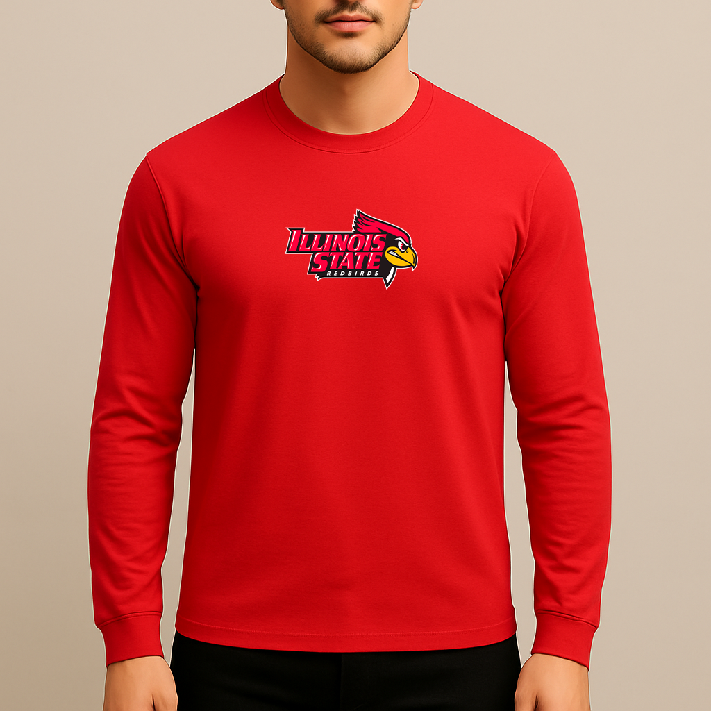 Men's Illinois State Redbirds Logo Long Sleeve T-Shirt